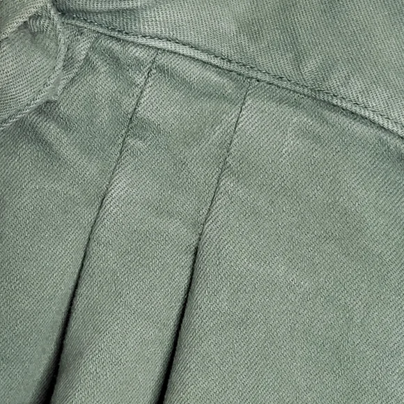 Sézane Paris Austin Cargo Green Paperbag Cut High Waisted Pant EU 44 / US 12 - Picture 12 of 16